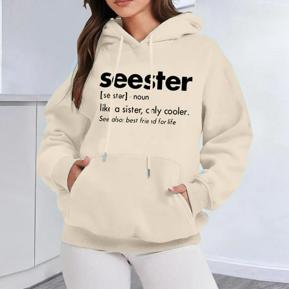 SIYUDAN Hoodies for Women Long Sleeve Hoodie for Women Pullover Baggy Hoodies Black Plain Sweatshirt Womens Fall Fashion 2025 Trendy Womens Clothes