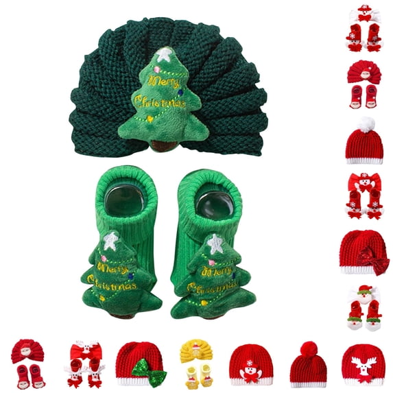 SIYUDAN Baby Christmas Hats Baby Beanie Knit Beanie Warm Winter Hat for Babies Cold Weather Holiday Fashion Headwear
