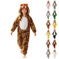 thumbnail image 1 of SIYUDAN Kids Animal Onesie Pajamas Long Sleeve Zip up 3D Ears Hooded Romper Boys Christmas Pajamas Tiger Onesie Fall Winter Outfits 7-8 Years, 1 of 5
