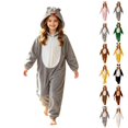 thumbnail image 1 of SIYUDAN Kids Animal Onesie Pajamas Long Sleeve Zip up Jumpsuits Romper Christmas Pajamas Mouse Onesie 4-5 Years Girls Pajamas, 1 of 5