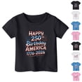 thumbnail image 1 of SIYUDAN Kids Boys America's 250th Anniversary T-Shirt Short Sleeve Shirt American Flag T-Shirt Boys Tee Shirts 8-9 Years Tshirt Boys, 1 of 6