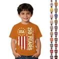 thumbnail image 1 of SIYUDAN Kids USA 250th Anniversary Shirt Short Sleeve Boys Shirts Patriotic T Shirt Boys Tee Shirts Boys 8-9 Years Clothes, 1 of 5