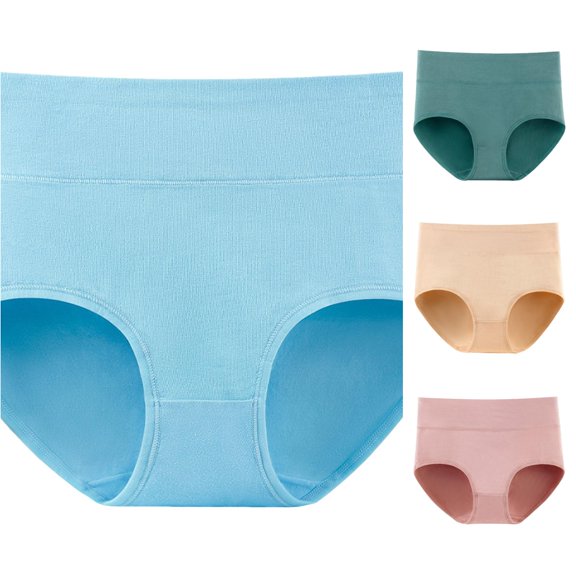 SIYUDAN Womens Solid High Waist Plus Size Menstrual Pants Cotton Underwear, Size XL