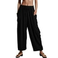 thumbnail image 1 of SIYUDAN Pants For Women Casual Pants Women BlackAdult Womens Pants Comfy Pants Women Work High Waisted Wide Leg Pants Womens Capris For Summer, 1 of 4