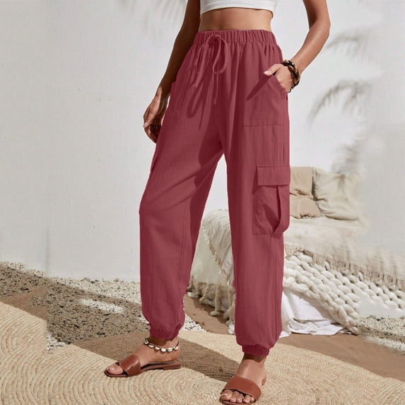 SIYUDAN Pants For Women Woman Pants Casual Pink Adult Yoga Pants Loose Sweatpants Women Womens Trousers High Waisted Womens Fall Pants