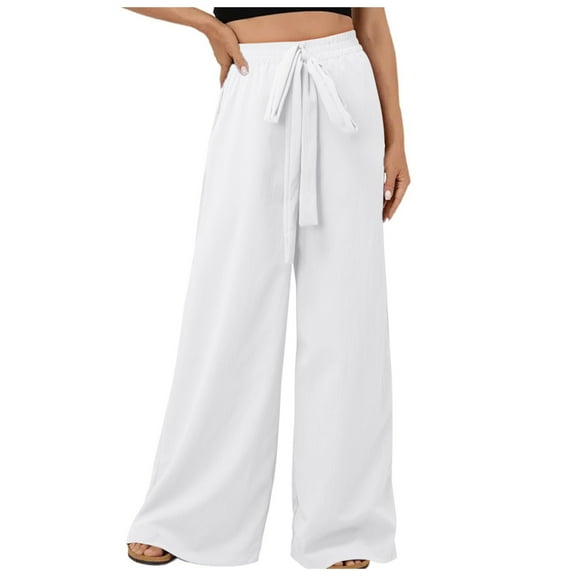 SIYUDAN Pants For Women Women Casual Pants WhiteAdult Baggy Pants Women Loose Pants For Women Womens Wide Leg Pants Womens Capris For Summer