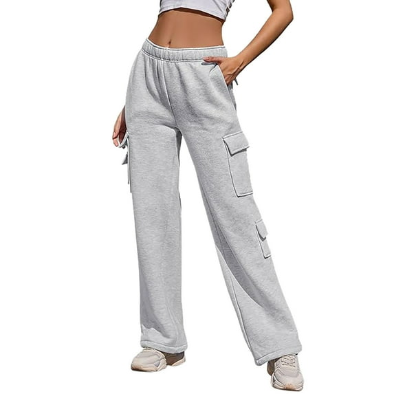 SIYUDAN Pants For Women Women'S Pants Casual Light Gray Adult Pants Women Comfortable Pants For Women For Work Wide Legged Pants Womens Summer Outfits
