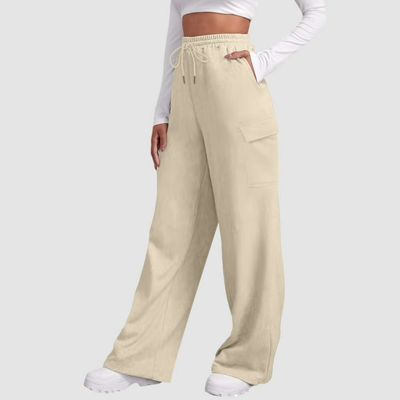 SIYUDAN Pants For Women Womens Pants Casual BeigeAdult Pants Womens Lightweight Pants Women'S Wide Leg Pants Women Fall Pants