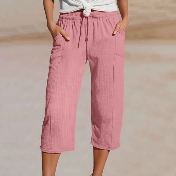 SIYUDAN Pants For Women Womens Pants Casual Pink Adult Work Pants For Women Lounge Pants Wide Leg Pants Woman With Pockets Summer Pants