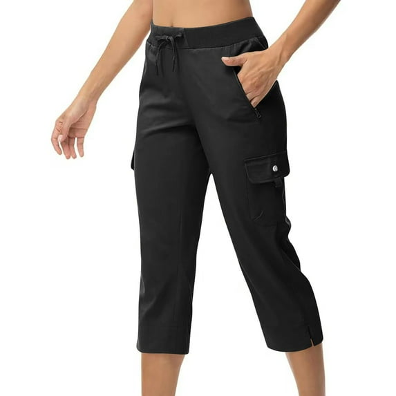 SIYUDAN Pants For Women Casual Pants Black Adult Work Pants Women Lounge Pants For Women Loose Fit Cargo Pants Women High Waisted With Pockets Summer Pants For Women 2025