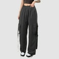 thumbnail image 1 of SIYUDAN Pants For Women Womens Casual Pants Dark Gray Adult Work Pants For Women Loose Pants For Women Summer Wide Leg Elastic Waist Pants For Women Womens Summer Pants, 1 of 6