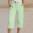 thumbnail image 1 of SIYUDAN Pants For Women Womens Casual Pants Light Green Adult Pants For Women Comfy Pants Women Work Elastic Waist Pants For Women With Pockets Women Fall Pants, 1 of 4