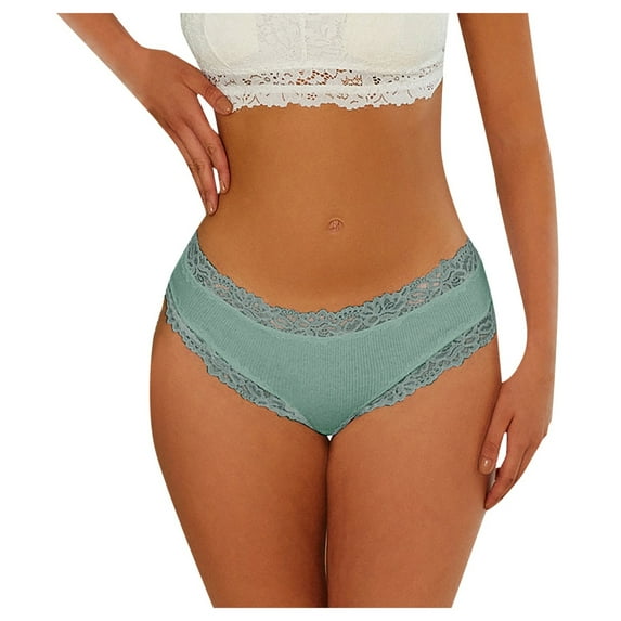 Women's Brazilian Panties Soft Lace Underwear Breathable Comfortable Hipster Briefs Multipack Everyday Wear Seamless Stretchable