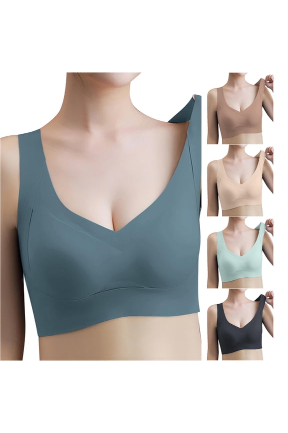 Sports Bras for Women Seamless Front Yoga Bra Supportive Non Padded Sports Top with Side Coverage Back Design for Fitness Workout, Size XXXL