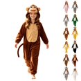 thumbnail image 1 of SIYUDAN Unisex Boys Girls Animal Onesie Pajamas Long Sleeve Zip up 3D Ears Hooded Onesie Jumpsuits Christmas Pajamas Monkey Onesie Girls Christmas Outfit 11-12 Years, 1 of 5