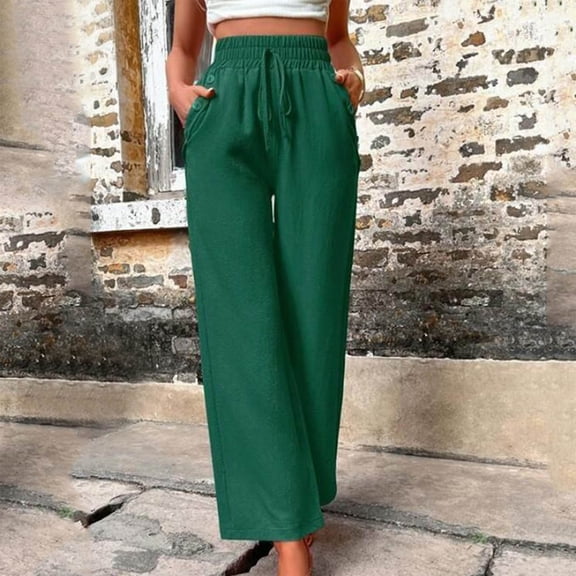 SIYUDAN Women Pants Business Casual Pants For Women Army GreenAdult Pants Comfy Work Pants Wide Leg Pants For Women Fall Pants For Women 2025