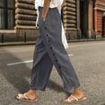 thumbnail image 1 of SIYUDAN Women Pants Business Casual Pants For Women Dark GrayAdult Baggy Pants Women Womens Comfy Pants Women'S Wide Leg Pants Womens Capris For Summer, 1 of 3
