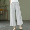 thumbnail image 1 of SIYUDAN Women Pants Casual Pants Grey Adult Womens Pants Lightweight Pants Women Women'S Wide Leg Pants With Pockets Women Summer Pants, 1 of 3