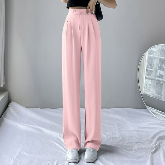 SIYUDAN Women Pants Casual Pants Women Pink Adult Pants Women Womens Comfy Pants High Waisted Trousers Women Summer Pants