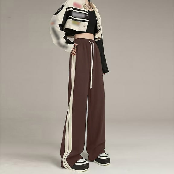 SIYUDAN Women Pants Ladies Casual Pants Brown Adult Pants Womens Lounge Pants Womens High Waisted Pants Summer Pants For Women 2025