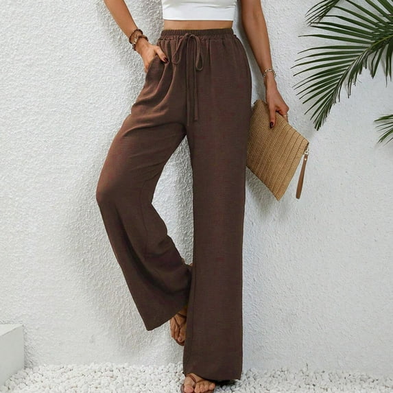 SIYUDAN Women Pants Woman Pants Casual Brick RedAdult Trousers For Women Womens Lounge Pants Wide Leg Womens Pants Women'S Fall Pants