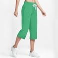 thumbnail image 1 of SIYUDAN Women Pants Women Casual Pants GreenAdult Trousers For Women Womens Comfy Work Pants Wide Leg Pants Womens Capris For Summer, 1 of 4