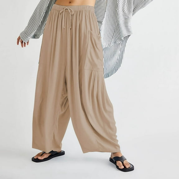 SIYUDAN Women Pants Womens Pants Casual Beige Adult Work Pants Women Lounge Pants Women Wide Leg Cargo Pants For Women Fall Pants