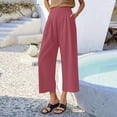 thumbnail image 1 of SIYUDAN Women'S Pants Business Casual Pants For Women RedAdult Baggy Pants Women Womens Lightweight Pants Wide Leg Pants Woman With Pockets Women'S Fall Pants, 1 of 6