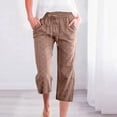 thumbnail image 1 of SIYUDAN Women'S Pants Women'S Pants Casual Brown Adult Work Pants Women Lounge Pants Women Wide Leg Pants For Women With Pockets Women'S Fall Pants, 1 of 5