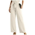 thumbnail image 1 of SIYUDAN Women'S Pants Women'S Pants Casual White Adult Pants For Women Loose Yoga Pants For Women Wide Leg Trousers Women Women'S Fall Pants, 1 of 7