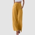 thumbnail image 1 of SIYUDAN Women'S Pants Women'S Pants Casual Yellow Adult Pants Comfortable Pants For Women For Work High Waisted Wide Leg Pants Fall Pants, 1 of 4