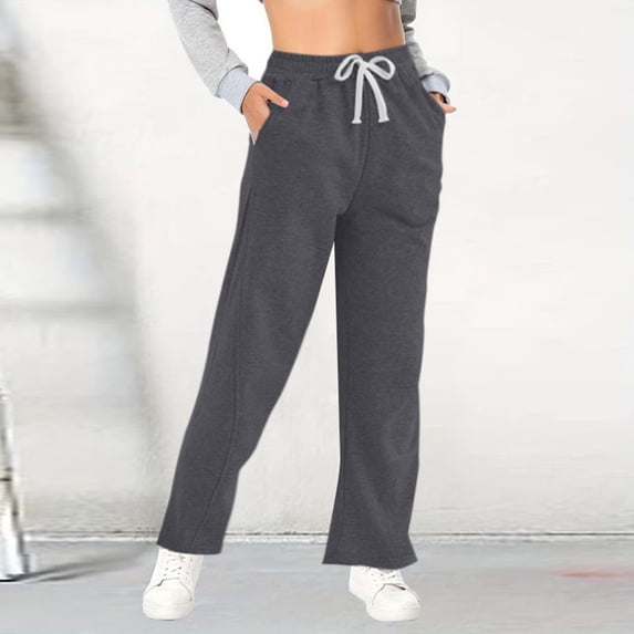 SIYUDAN Women'S Pants Womens Casual Pants Dark Gray Adult Womens Pants Women'S Lounge Pants Wide Legged Pants Womens Fall Pants