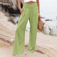 thumbnail image 1 of SIYUDAN Women'S Pants Womens Casual Pants Green Adult Pants Women Lounge Pants Women Wide Leg Cargo Pants For Women With Pockets Womens Capris For Summer, 1 of 4