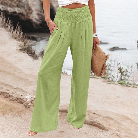 SIYUDAN Women'S Pants Womens Casual Pants Green Adult Pants Women Lounge Pants Women Wide Leg Cargo Pants For Women With Pockets Womens Capris For Summer