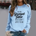 thumbnail image 1 of SIYUDAN Women Sweatshirt Long Sleeve Sweatshirt Long Sleeve Pullover Tops for Women Light Blue Pullover Adult Sweatshirt Women'S Fall Clothing Streetwear Clothes, 1 of 3