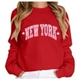 thumbnail image 1 of SIYUDAN Women Sweatshirt Long Sleeve Sweatshirt for Women Pullover Sweatshirts for Women Red Pullover Adult Sweat Shirt Winter Sweatshirts for Women Streetwear, 1 of 3