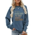 thumbnail image 1 of SIYUDAN Women Sweatshirt for Womens Long Sleeve Sweatshirt Womens Pullover Tops Blue Pullover Adult Sweat Shirt Winter Clothes Sweatshirts for Women Trendy, 1 of 4