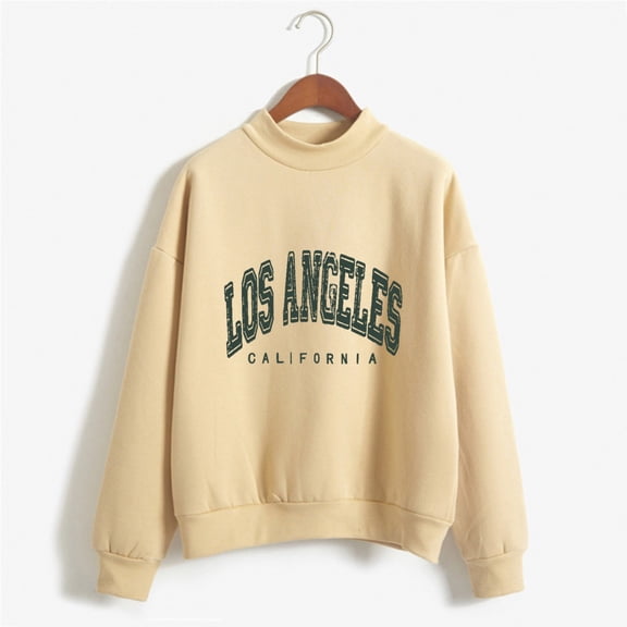 SIYUDAN Women Sweatshirts Long Sleeve Sweatshirt Pullovers for Women Beige Pullover Adult Crewneck Fall Sweatshirts Clothes for Women