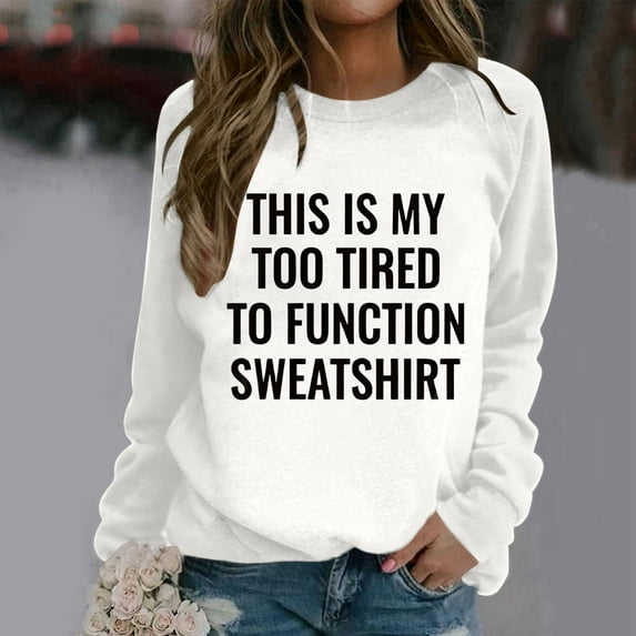 SIYUDAN Women Sweatshirts Long Sleeve Sweatshirt for Women Pullover for Women White Pullover Adult Womens Crewneck Sweatshirt Cute Fall Sweatshirts Preppy Teen Clothes