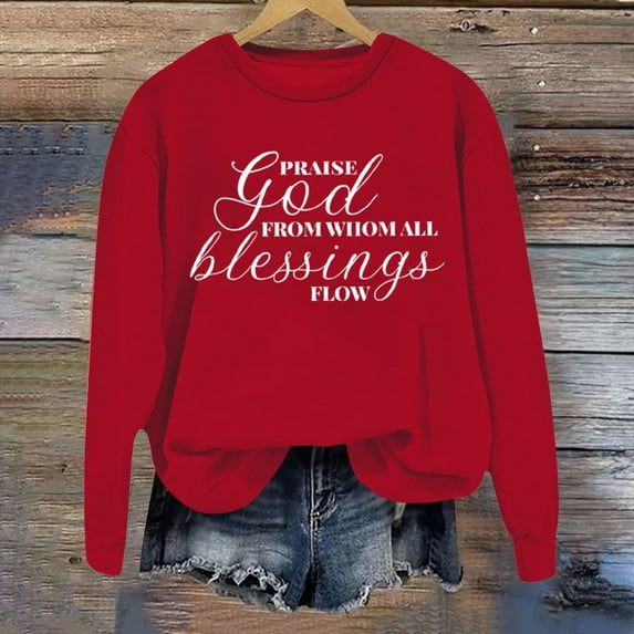 SIYUDAN Women Sweatshirts Long Sleeve Sweatshirt for Women Pullovers for Women Red Pullover Adult Cute Crewnecks for Women Fall Clothes Trending Clothes