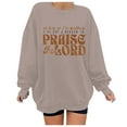 thumbnail image 1 of SIYUDAN Women Sweatshirts Sweat Shirts Women Long Sleeve Womens Pullovers Khaki Pullover Adult Crewneck Sweatshirts Women Winter Womens Clothes Clothing for Women, 1 of 3