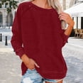 thumbnail image 1 of SIYUDAN Women’S Sweatshirt Long Sleeve Sweatshirt Womens Pullover Sweatshirt Wine Pullover Adult Crewneck Fall Womens Clothes Women Clothes, 1 of 4