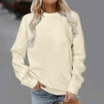 thumbnail image 1 of SIYUDAN Women’S Sweatshirt Long Sleeve Sweatshirt Womens Pullover Sweatshirts Khaki Pullover Adult Cute Crewnecks for Women'S Fall Clothing Trending Clothes, 1 of 3