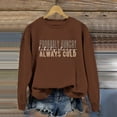 thumbnail image 1 of SIYUDAN Women’S Sweatshirt Sweat Shirts Women Long Sleeve Pullover Sweatshirt Coffee Pullover Adult Crewneck Sweatshirts Winter Clothes Women Clothes, 1 of 3
