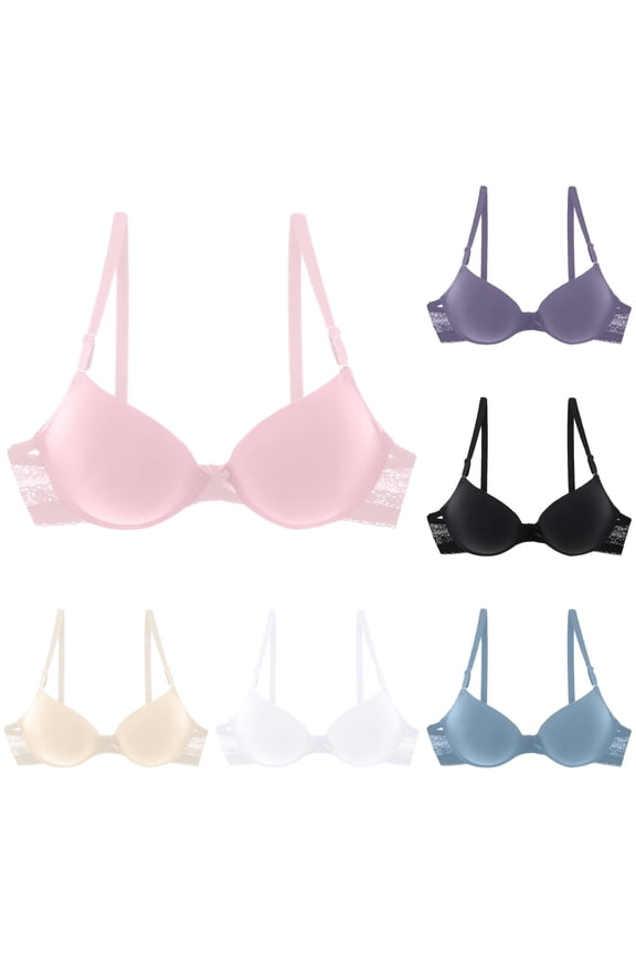 Women's Comfortable Transparent Shoulder Strap Cordless Backless Bra with Convertible Straps, Size 34