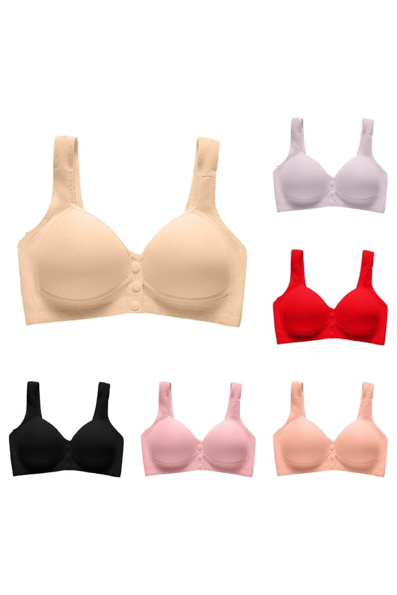Women's Comfortable Transparent Shoulder Strap Cordless Backless Bra with Convertible Straps, Size 44