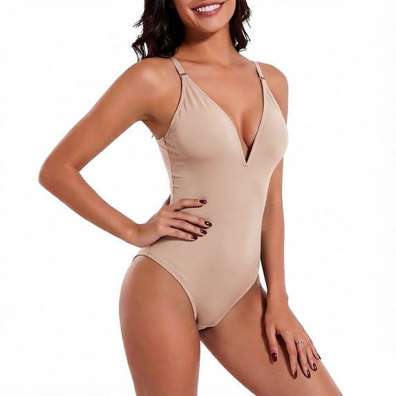 SIYUDAN Women's Firm Control Waist Cincher Bodysuit Strappy Tank Shaping Design L