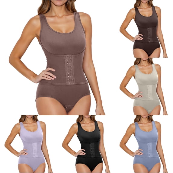 SIYUDAN Women's High Waist Shapewear Bodysuit Seamless Tummy Girdle Control XXL