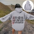 thumbnail image 1 of SIYUDAN Women's Hoodies Sweatshirts Christian Sweatshirt Graphic Letter Print Sweatshirt Oversized Pullover Hoodie Sweatshirt Fall Outfits For Women College Wear, 1 of 4