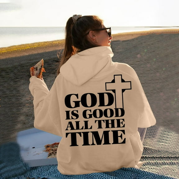 SIYUDAN Women's Hoodies Sweatshirts Jesus Hoodies Letter Print Sweatshirt Oversized Womens Pullover Fall Clothes For Women 2025 Preppy Teen Clothes